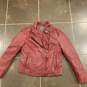 MUUBA leather jacket. Maroon